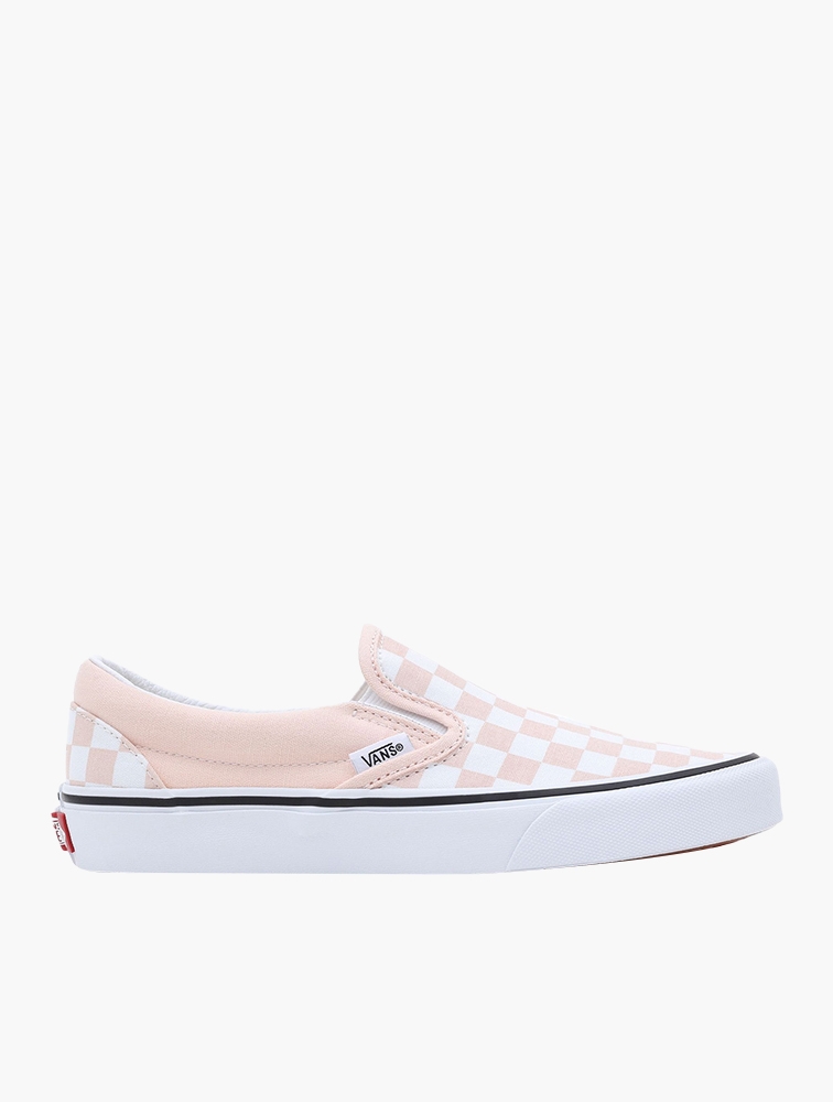 MyRunway Shop Vans Peach Dust Checkerboard Classic Slip On Shoes